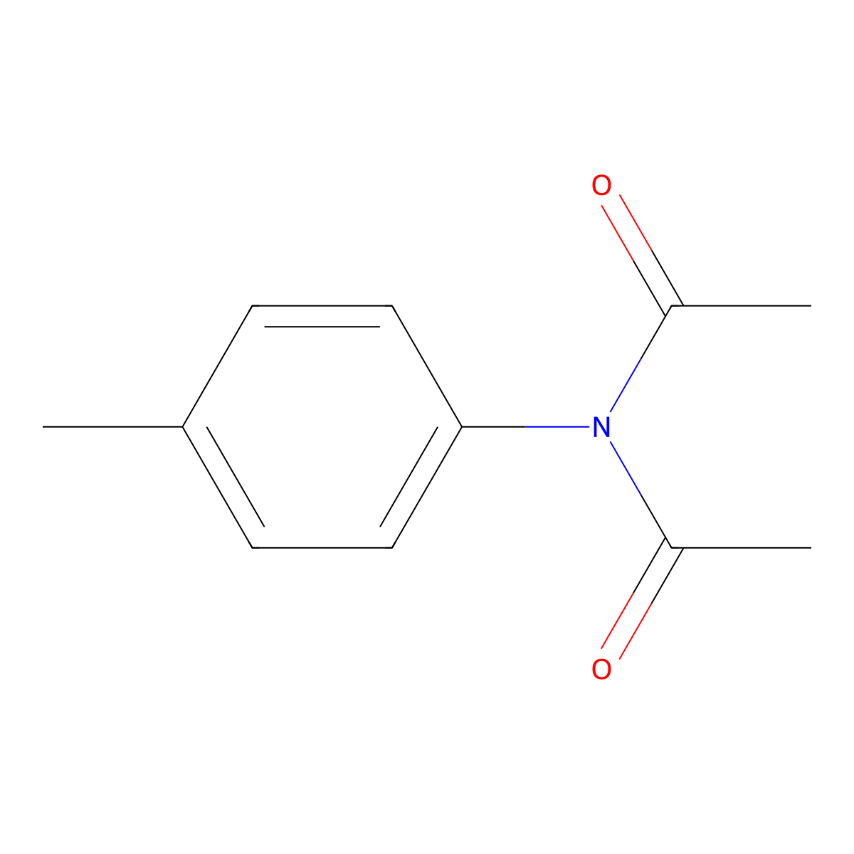 N-acetyl-N-(4-methylphenyl)acetamide molecular structure, CAS 7472-91-5