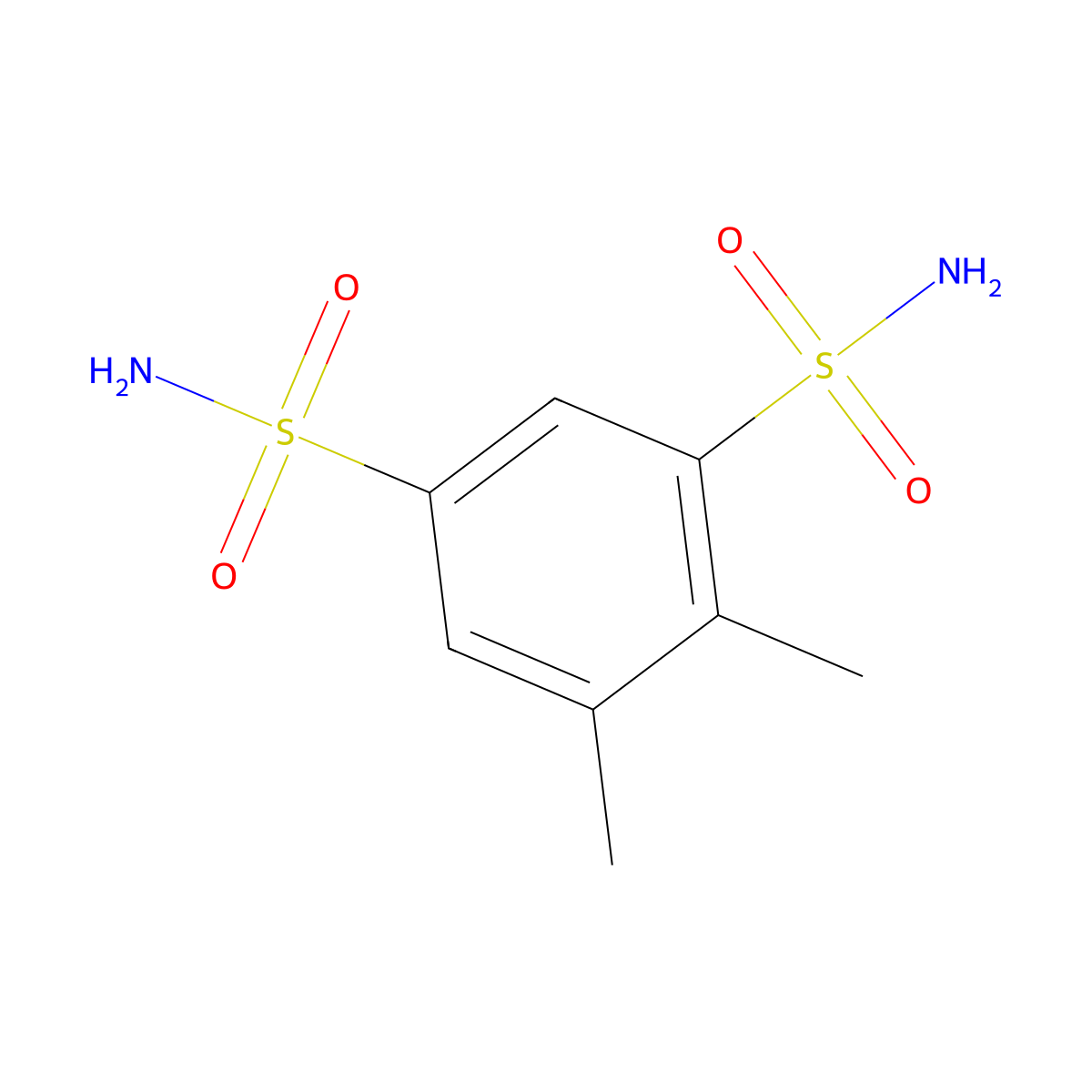 4,5-Dimethylbenzene-1,3-disulfonamide molecular structure, CAS 74724-33-7