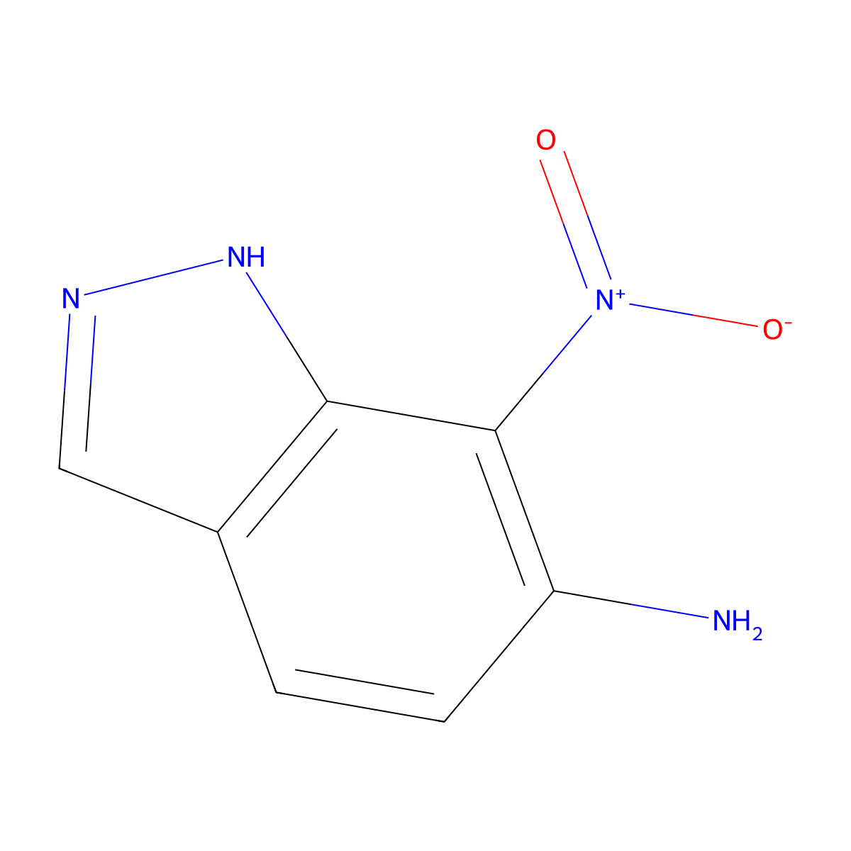 7-Nitro-1H-indazol-6-amine molecular structure, CAS 74728-64-6
