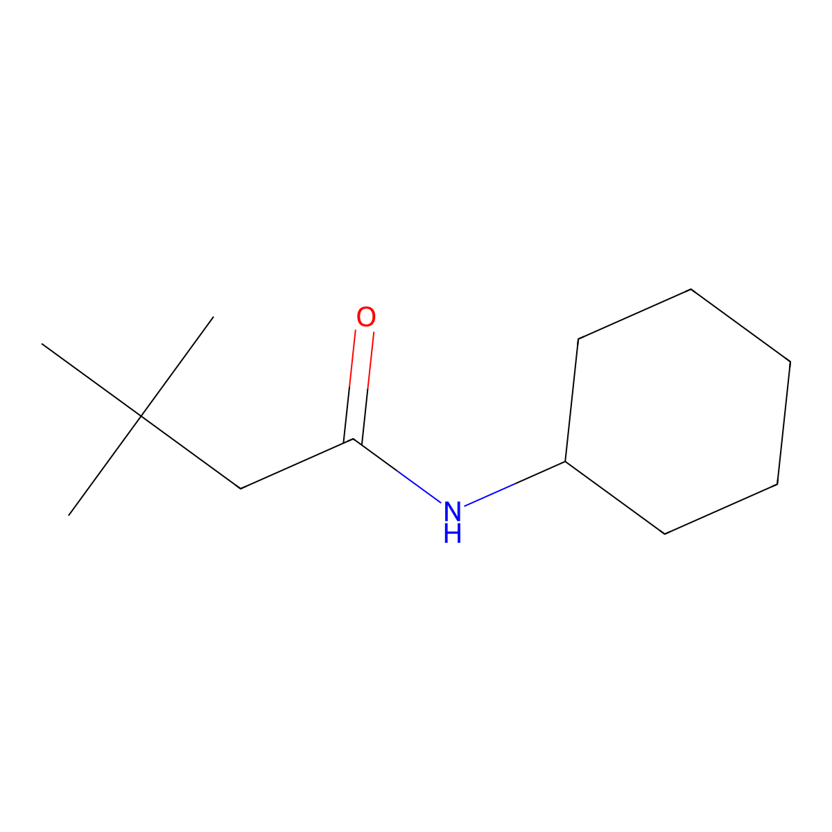 N-cyclohexyl-3,3-dimethylbutanamide molecular structure, CAS 7473-22-5