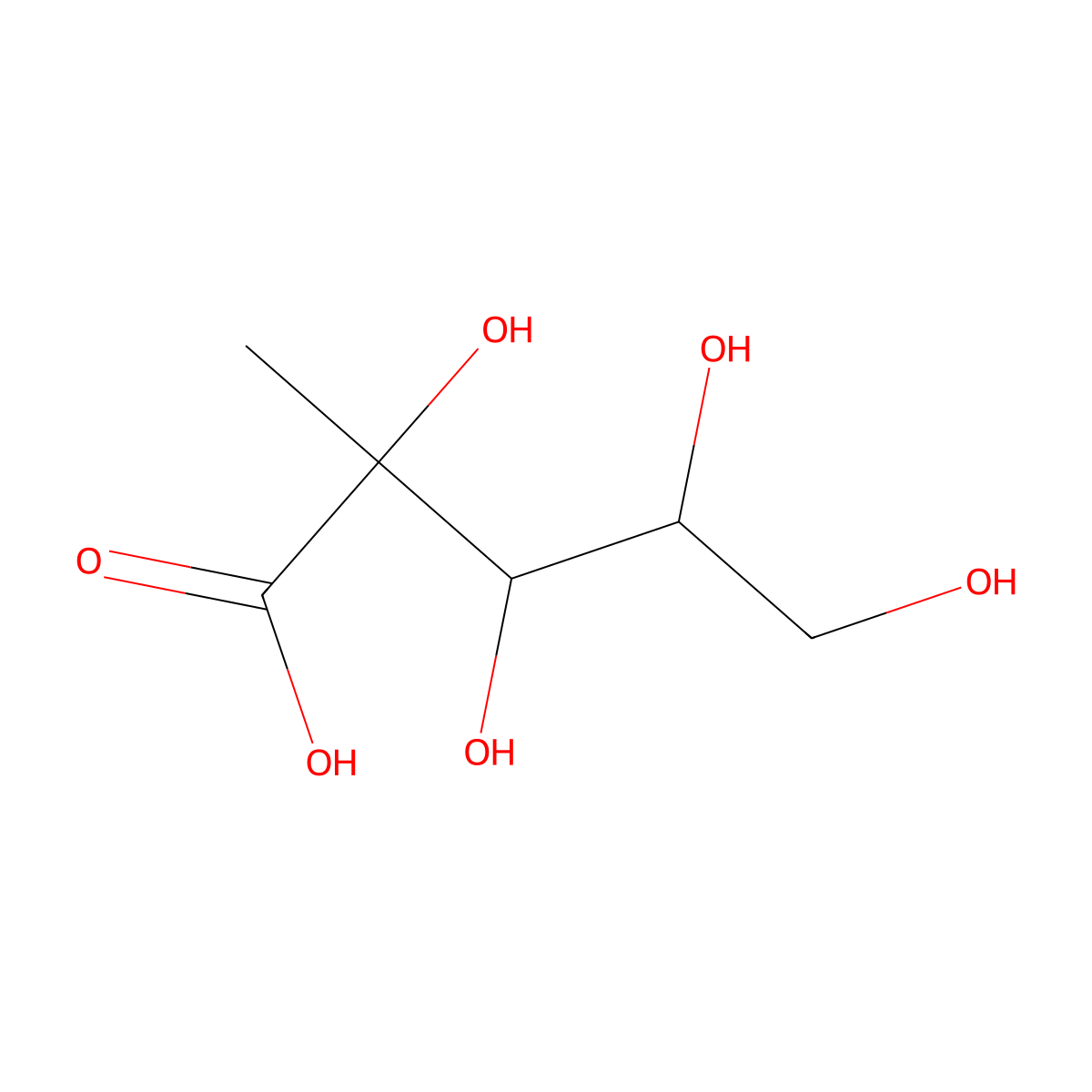 2-C-methyl-D-ribonic acid molecular structure, CAS 7473-35-0