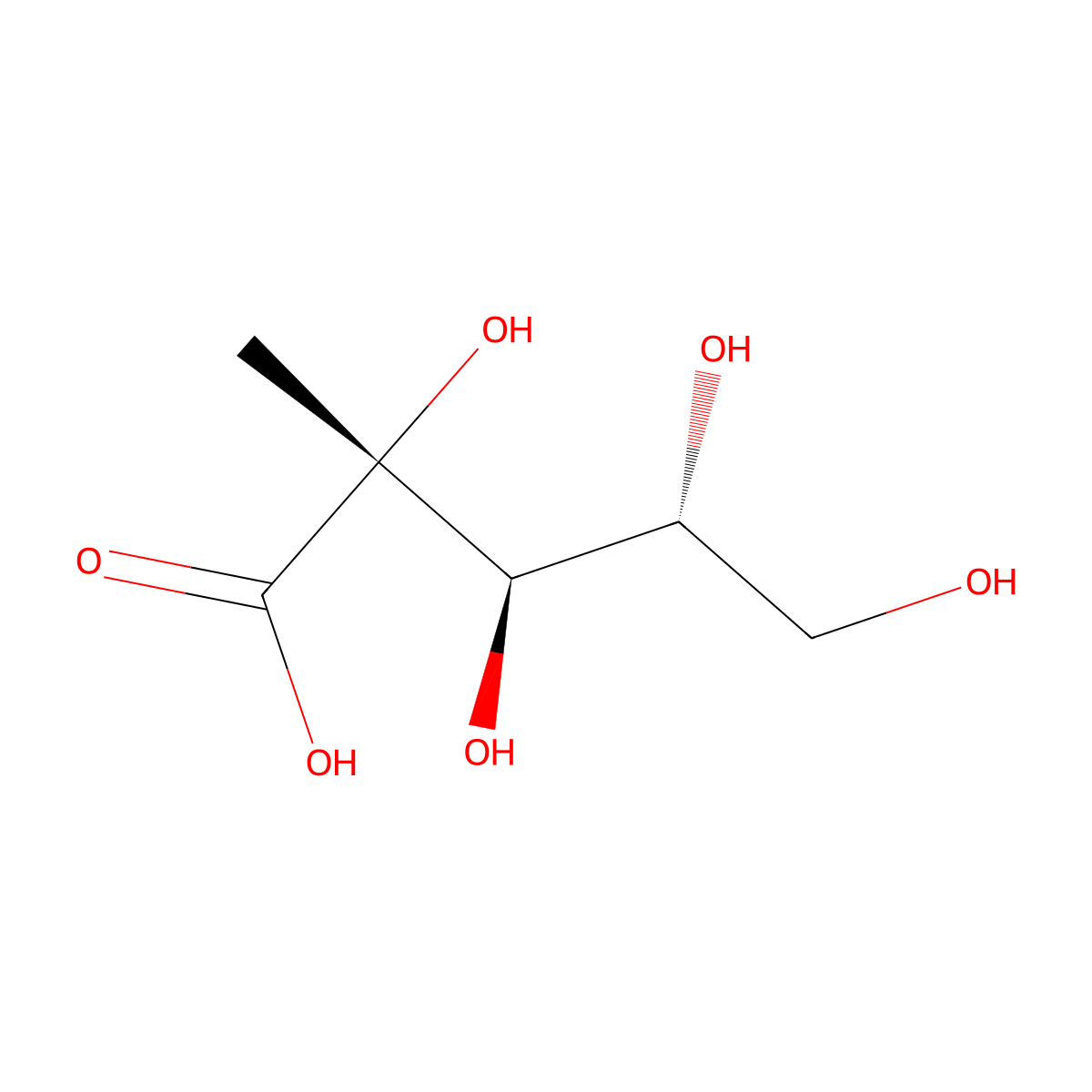 2-C-methyl-D-ribonic acid molecular structure, CAS 7473-35-0