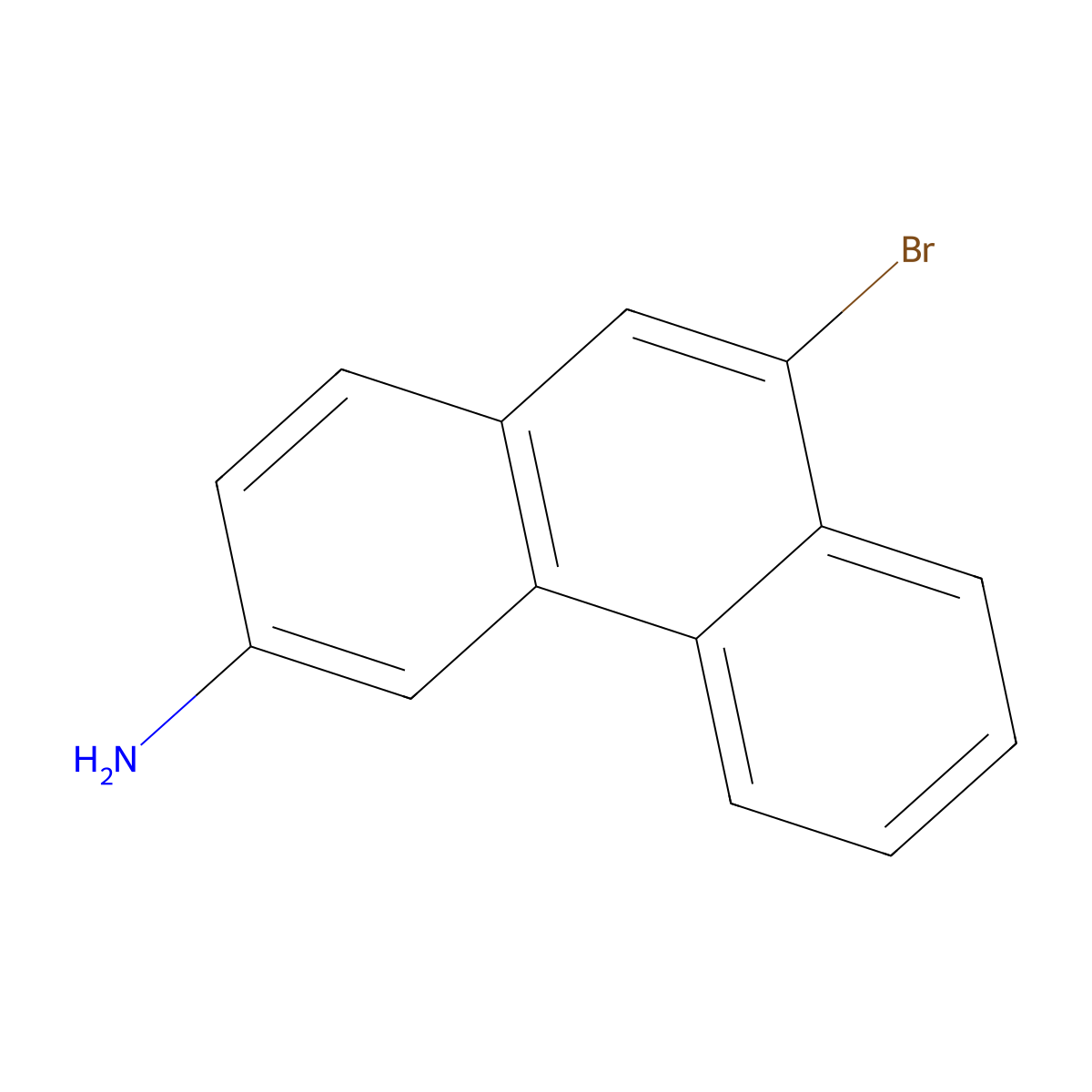 9-Bromophenanthren-3-amine molecular structure, CAS 7473-67-8