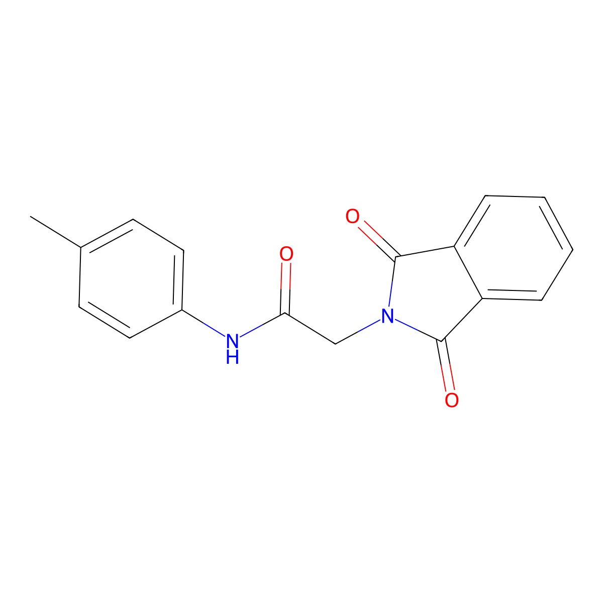 2-(1,3-Dioxo-1,3-dihydro-isoindol-2-YL)-N-P-tolyl-acetamide molecular structure, CAS 7473-88-3
