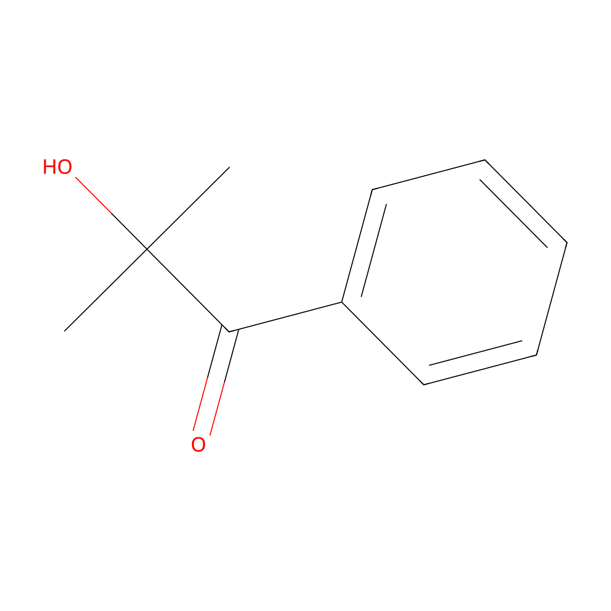 2-Hydroxy-2-methyl-1-phenylpropan-1-one molecular structure, CAS 7473-98-5