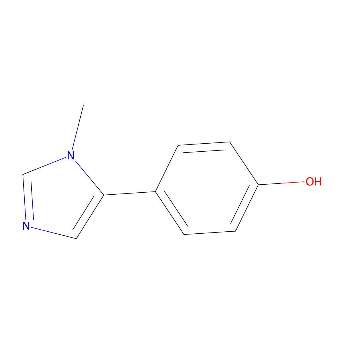 4-(1-Methyl-5-imidazolyl)phenol molecular structure, CAS 74730-75-9