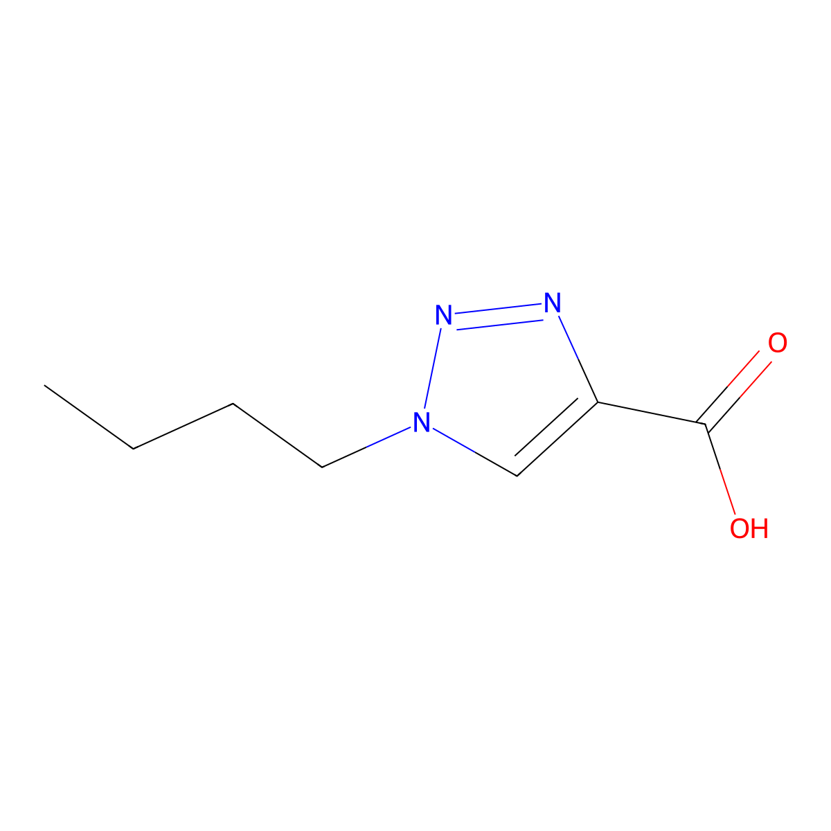 1-Butyl-1H-1,2,3-triazole-4-carboxylic acid molecular structure, CAS 74731-51-4