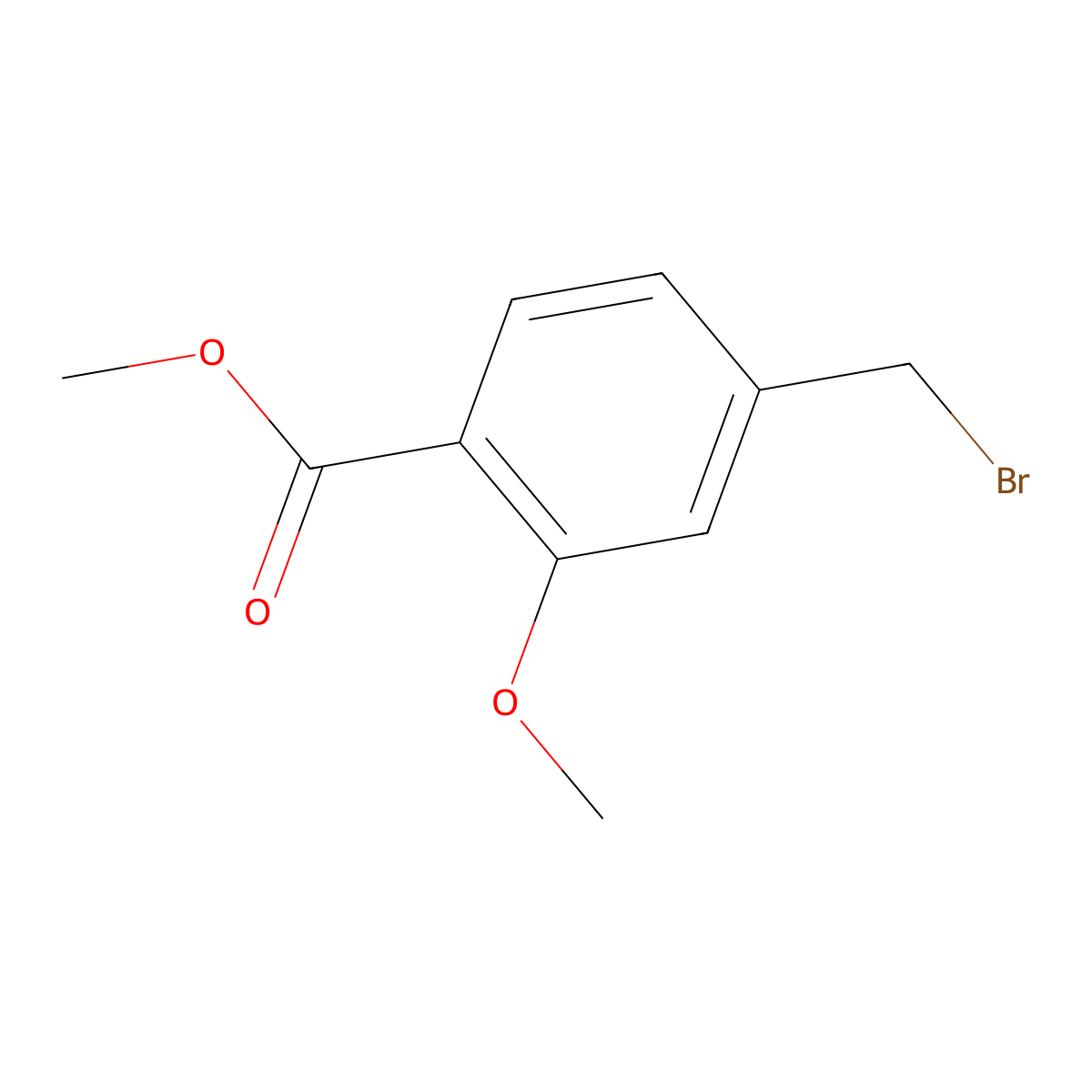 Methyl 4-(bromomethyl)-2-methoxybenzoate molecular structure, CAS 74733-27-0