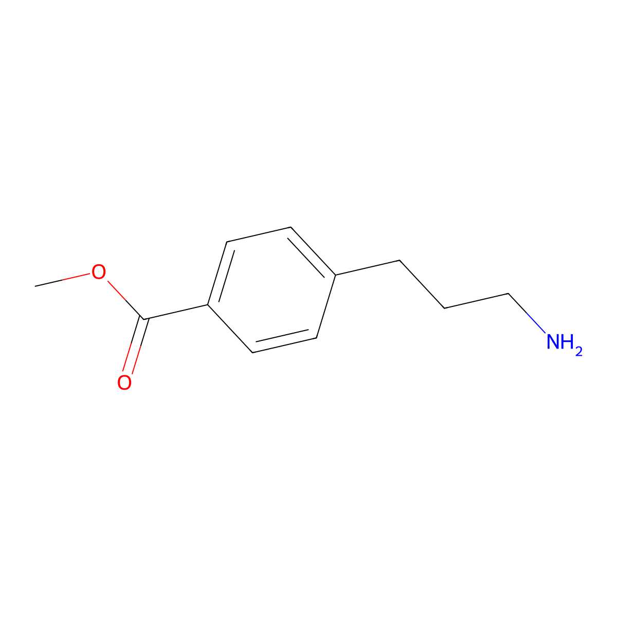 Methyl 4-(3-aminopropyl)benzoate molecular structure, CAS 74733-38-3