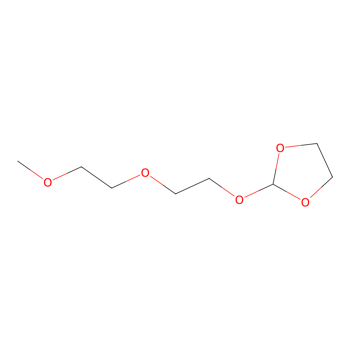 2-(2-(2-Methoxyethoxy)ethoxy)-1,3-dioxolane molecular structure, CAS 74733-99-6