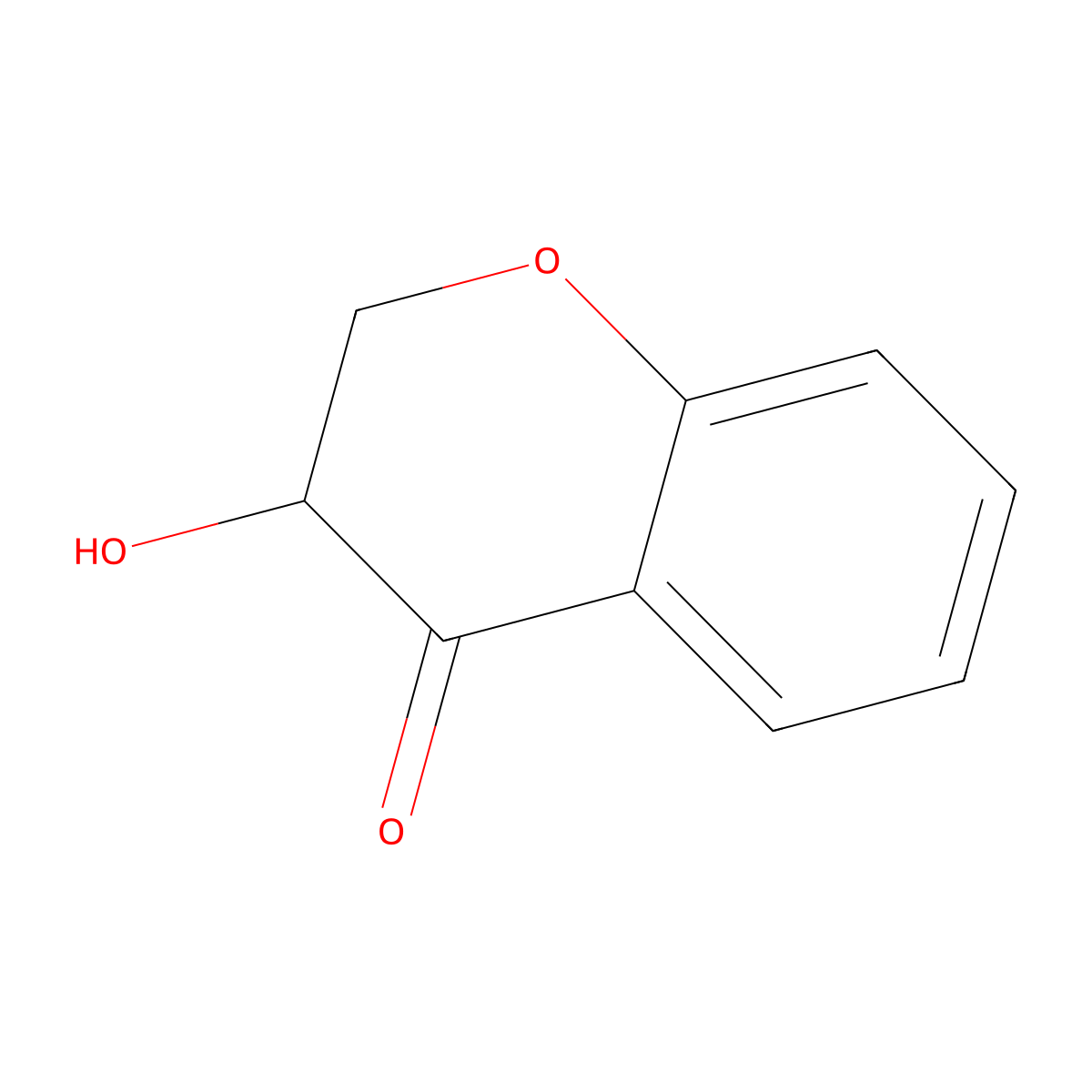 3-hydroxy-3,4-dihydro-2H-1-benzopyran-4-one molecular structure, CAS 74736-89-3