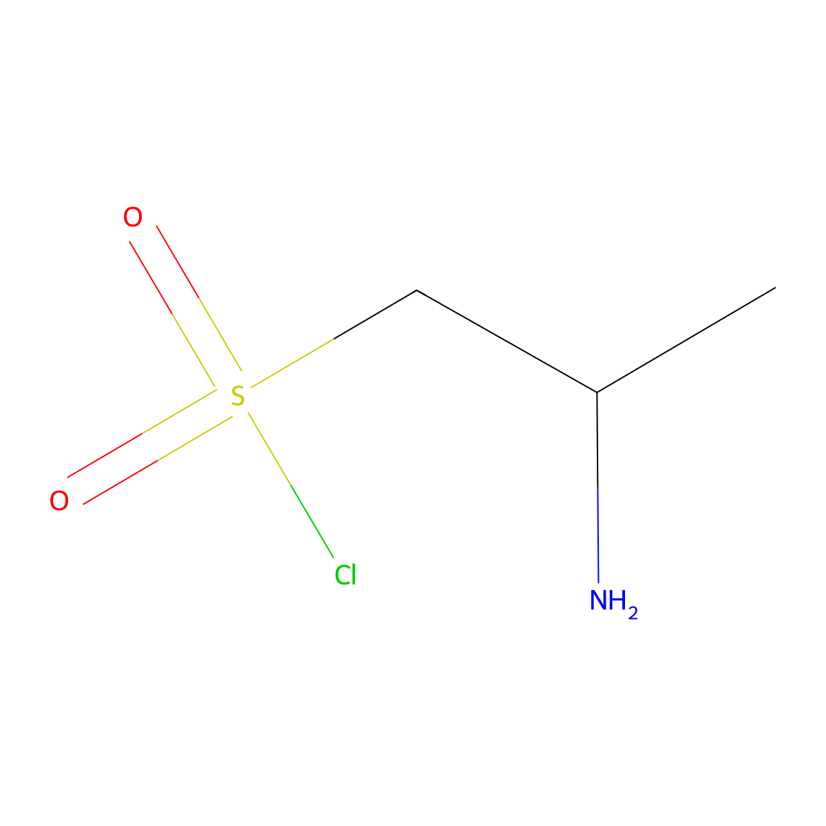 2-Aminopropane-1-sulfonyl chloride molecular structure, CAS 747365-01-1