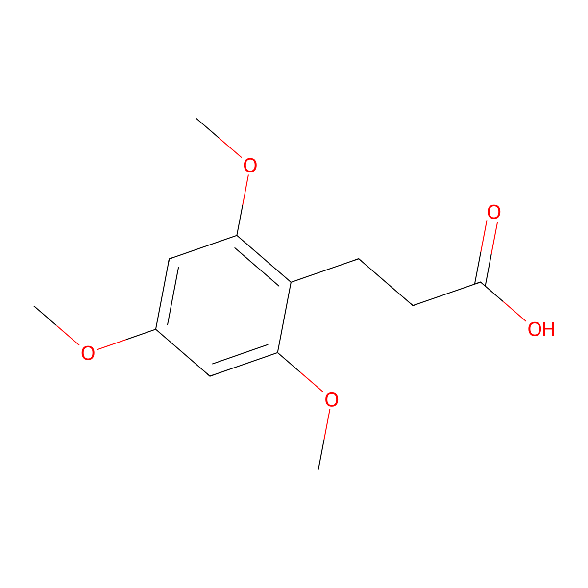 3-(2,4,6-Trimethoxyphenyl)propionic acid molecular structure, CAS 74737-05-6