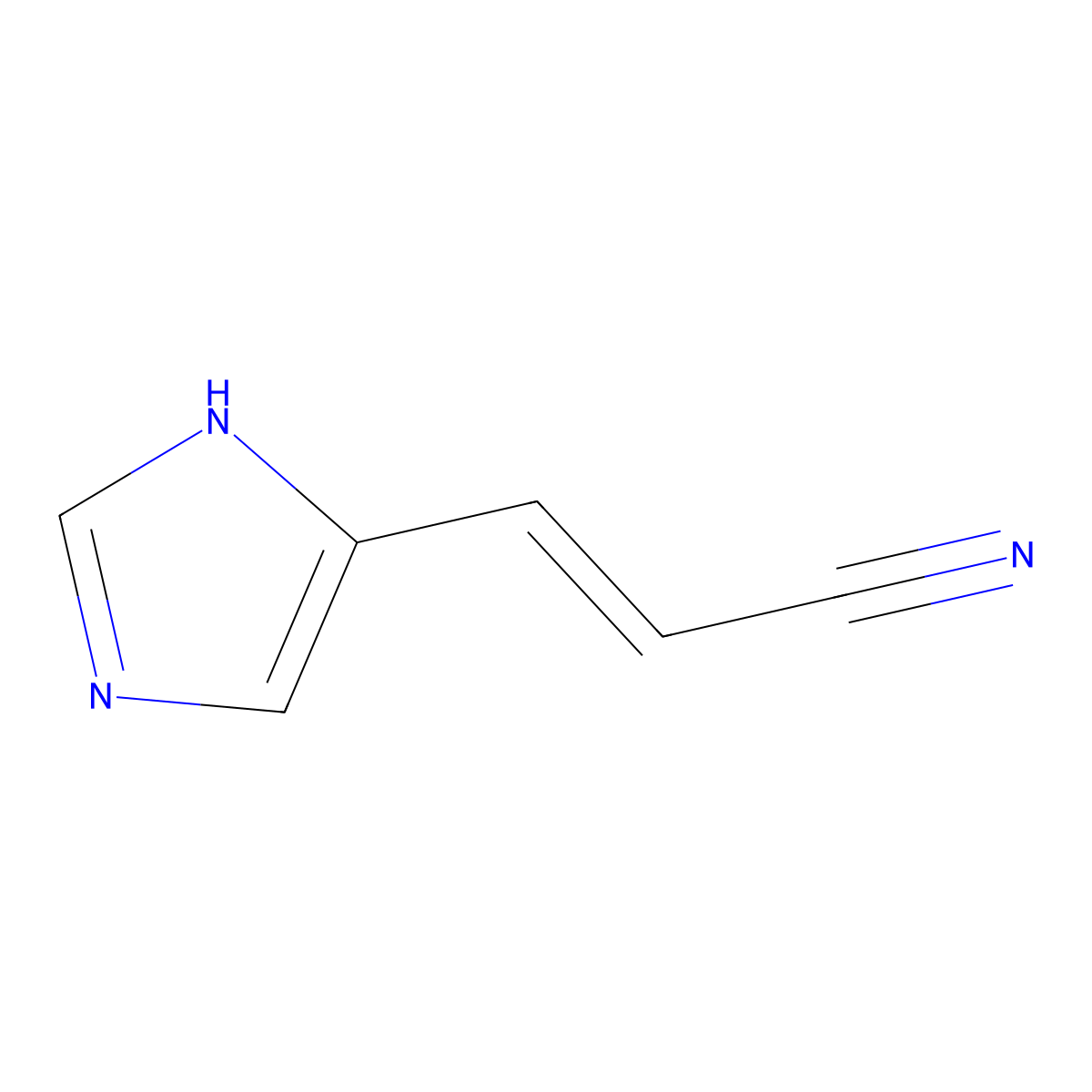 2-Propenenitrile, 3-(1H-imidazol-5-yl)- molecular structure, CAS 747370-95-2