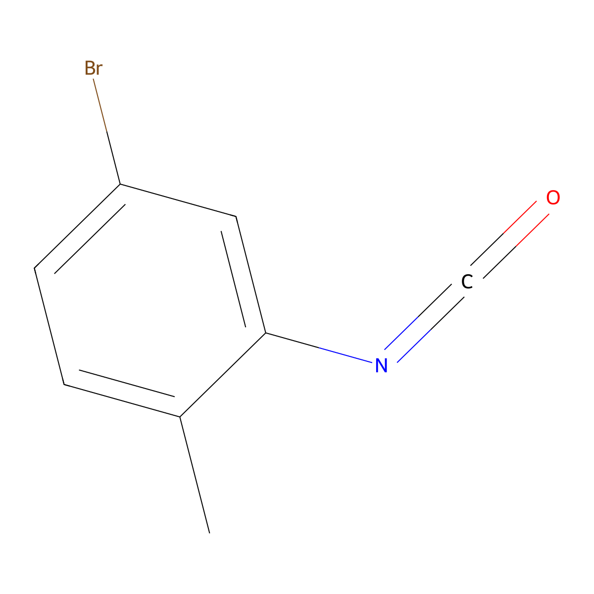 4-Bromo-2-isocyanato-1-methylbenzene molecular structure, CAS 74738-34-4