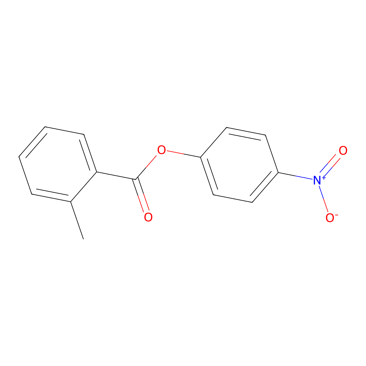 o-Toluic acid, 4-nitrophenyl ester molecular structure, CAS 74738-56-0
