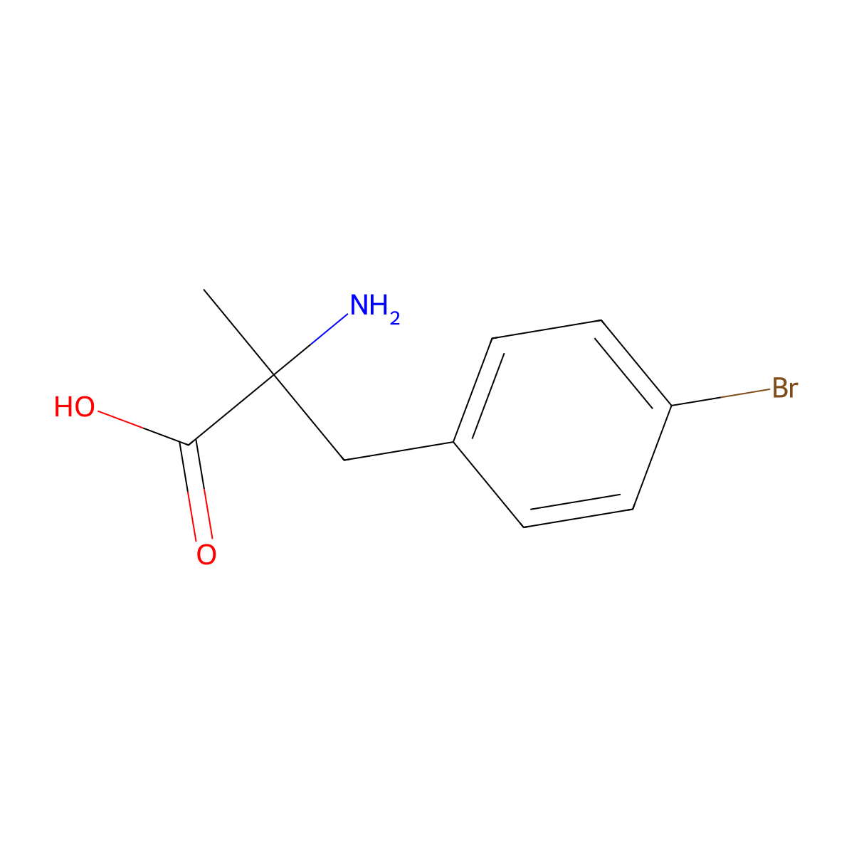 (S)-alpha-Methyl-4-bromophenylalanine molecular structure, CAS 747397-27-9