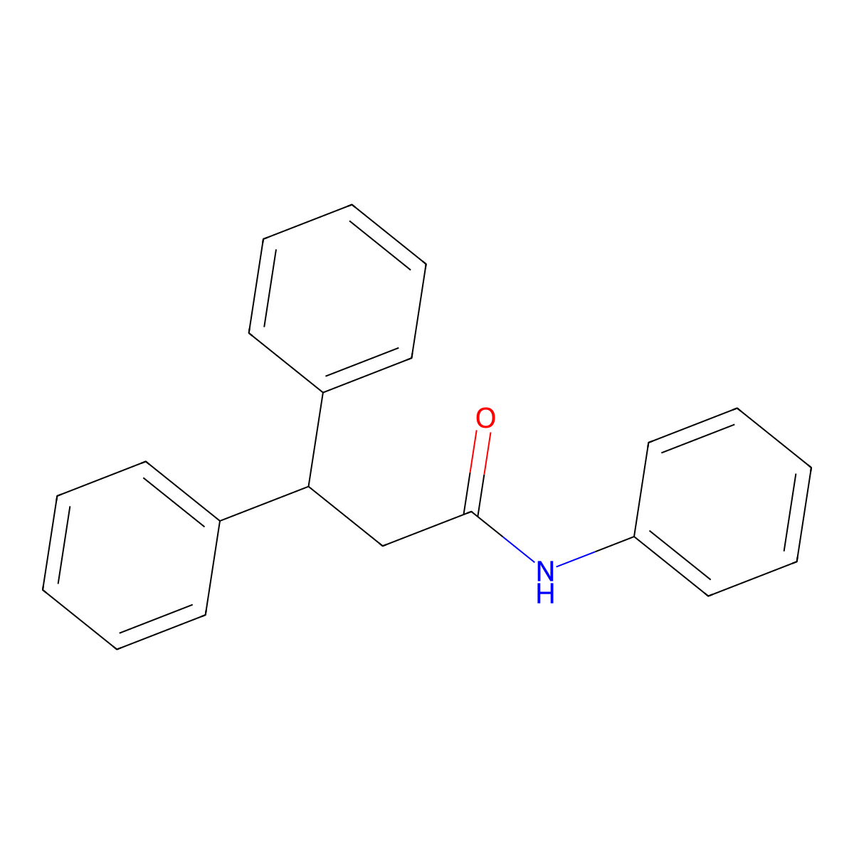 N,3,3-triphenylpropanamide molecular structure, CAS 7474-18-2