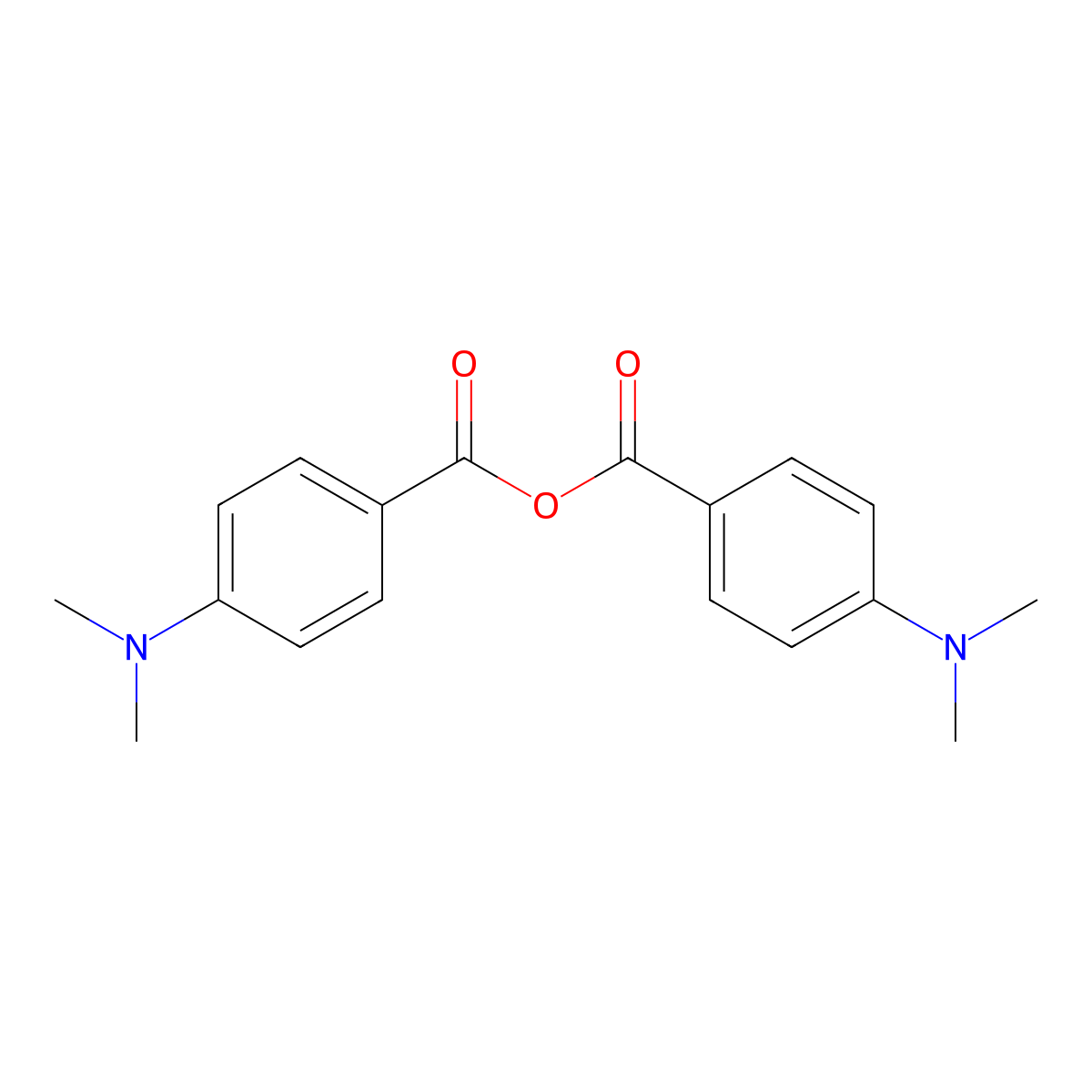 (4-(Dimethylamino)benzoyl) 4-(dimethylamino)benzoate molecular structure, CAS 7474-31-9