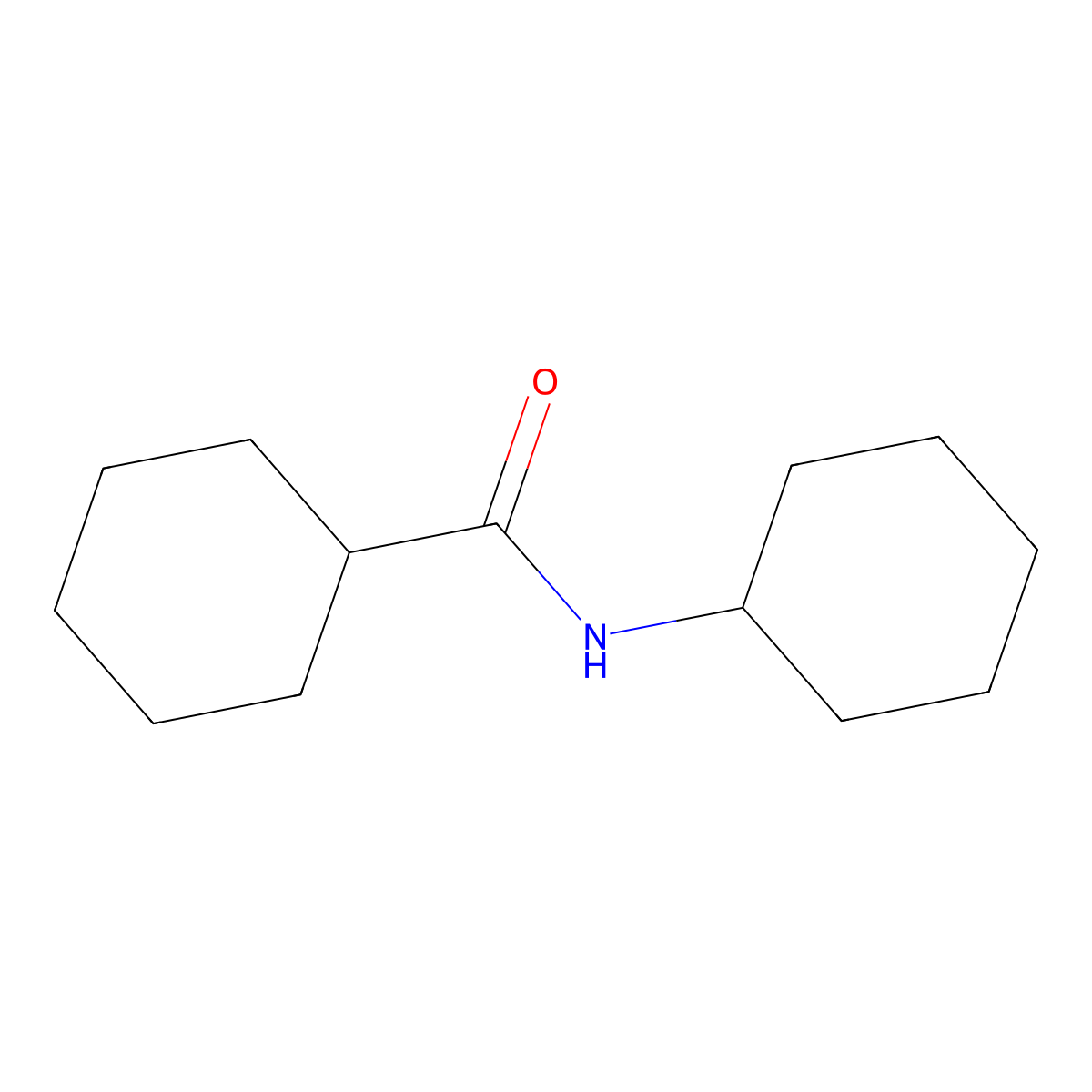 N-cyclohexylcyclohexanecarboxamide molecular structure, CAS 7474-36-4
