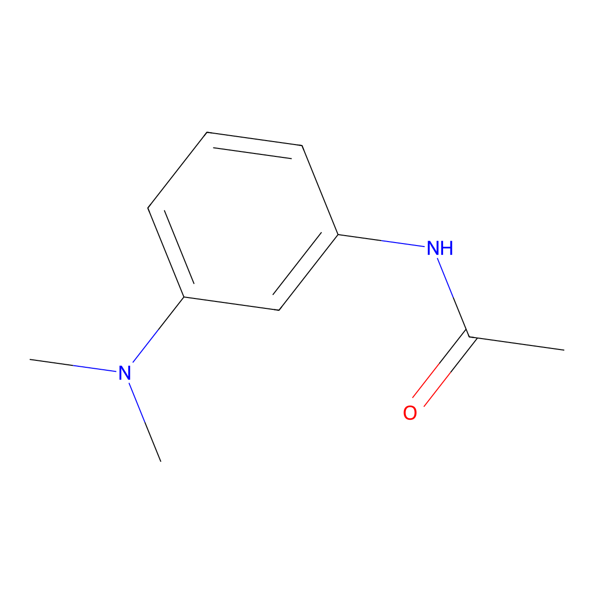 N-(3-(dimethylamino)phenyl)acetamide molecular structure, CAS 7474-95-5