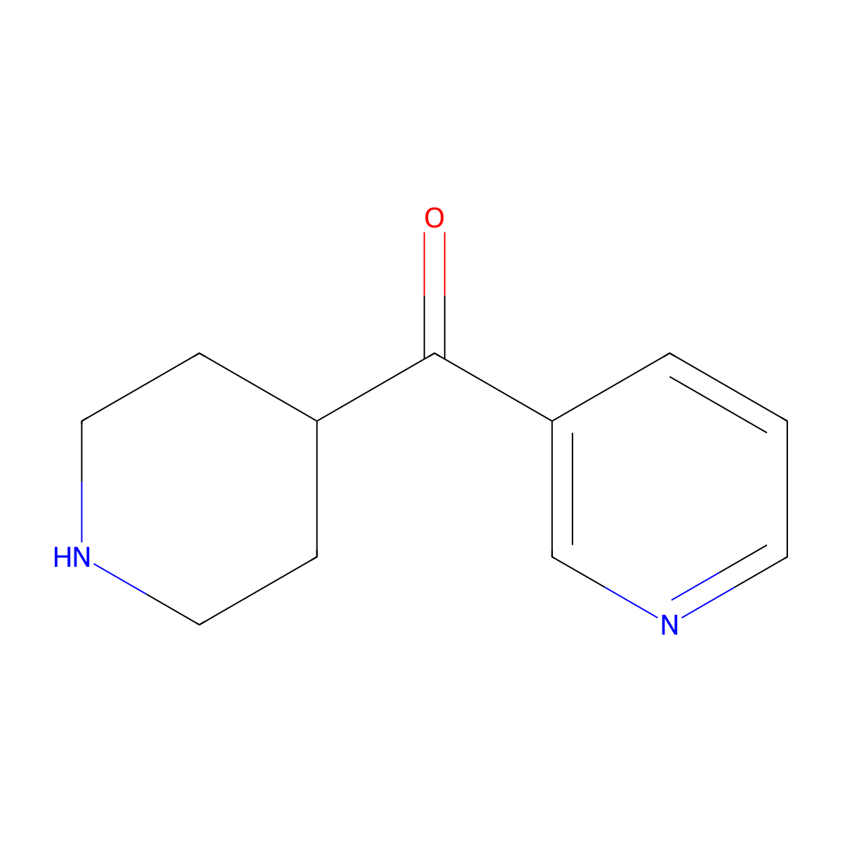 Piperidin-4-yl(pyridin-3-yl)methanone molecular structure, CAS 747403-13-0