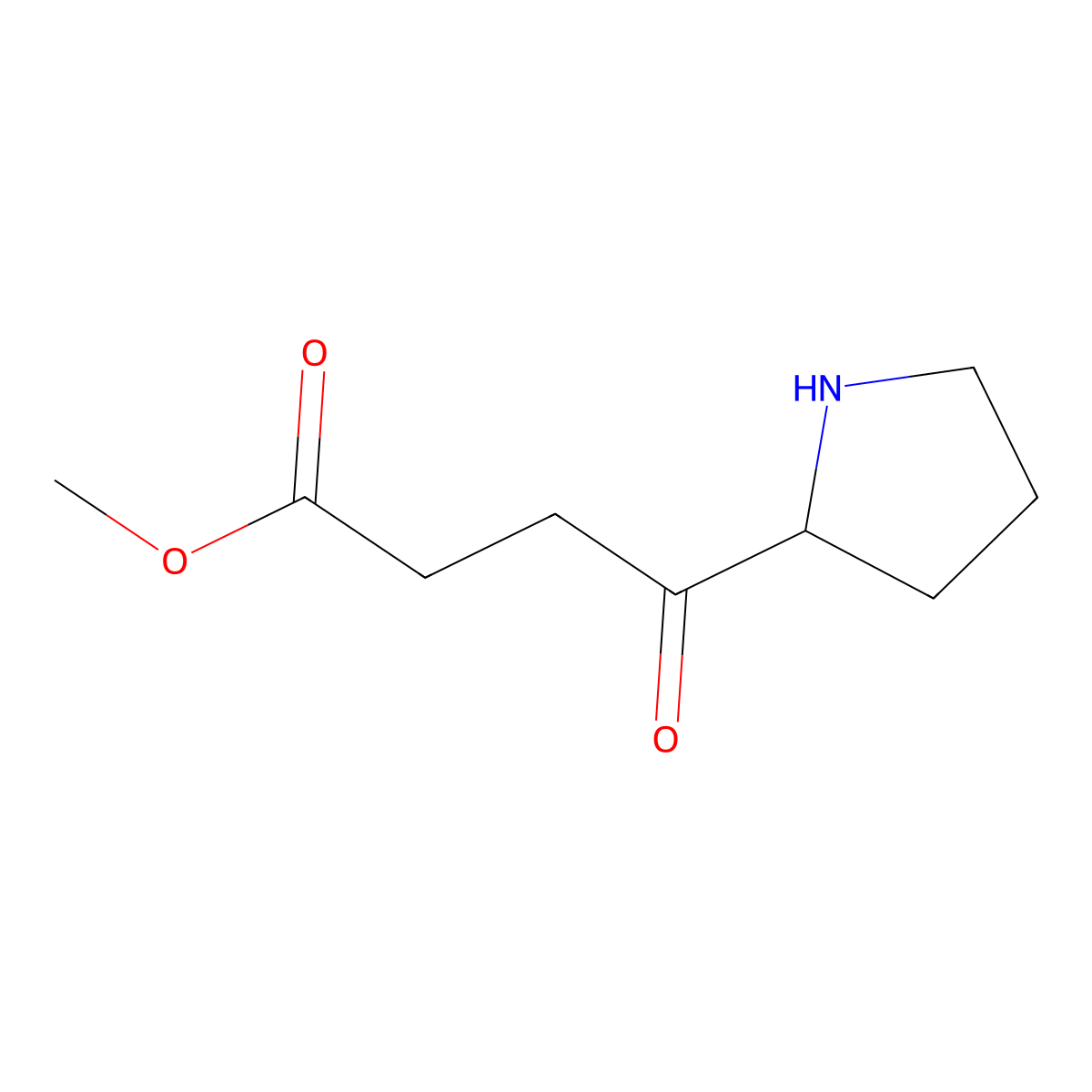 Methyl 4-oxo-4-(pyrrolidin-2-yl)butanoate molecular structure, CAS 747406-70-8