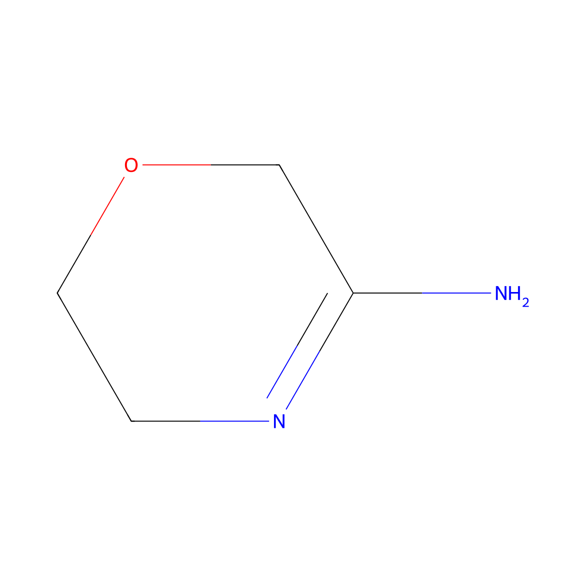 5,6-Dihydro-2H-1,4-oxazin-3-amine molecular structure, CAS 747408-16-8