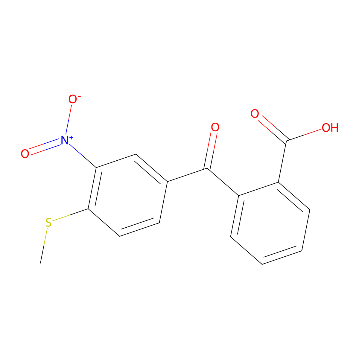 2-[4-(Methylsulfanyl)-3-nitrobenzoyl]benzoic acid molecular structure, CAS 747411-00-3