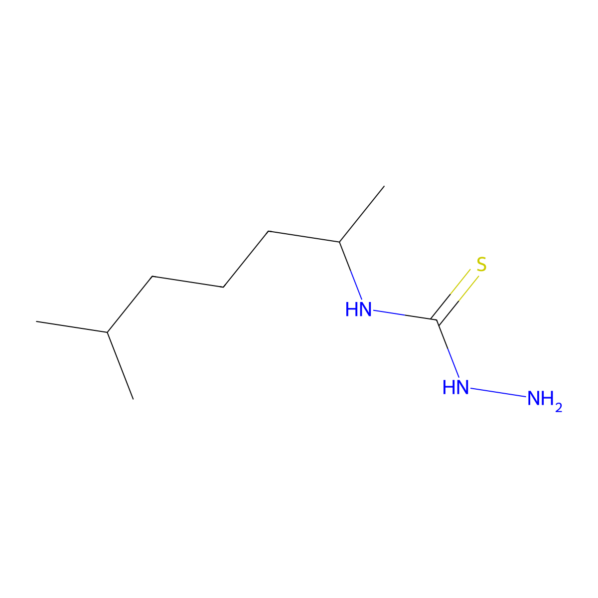 3-Amino-1-(6-methylheptan-2-yl)thiourea molecular structure, CAS 747411-06-9