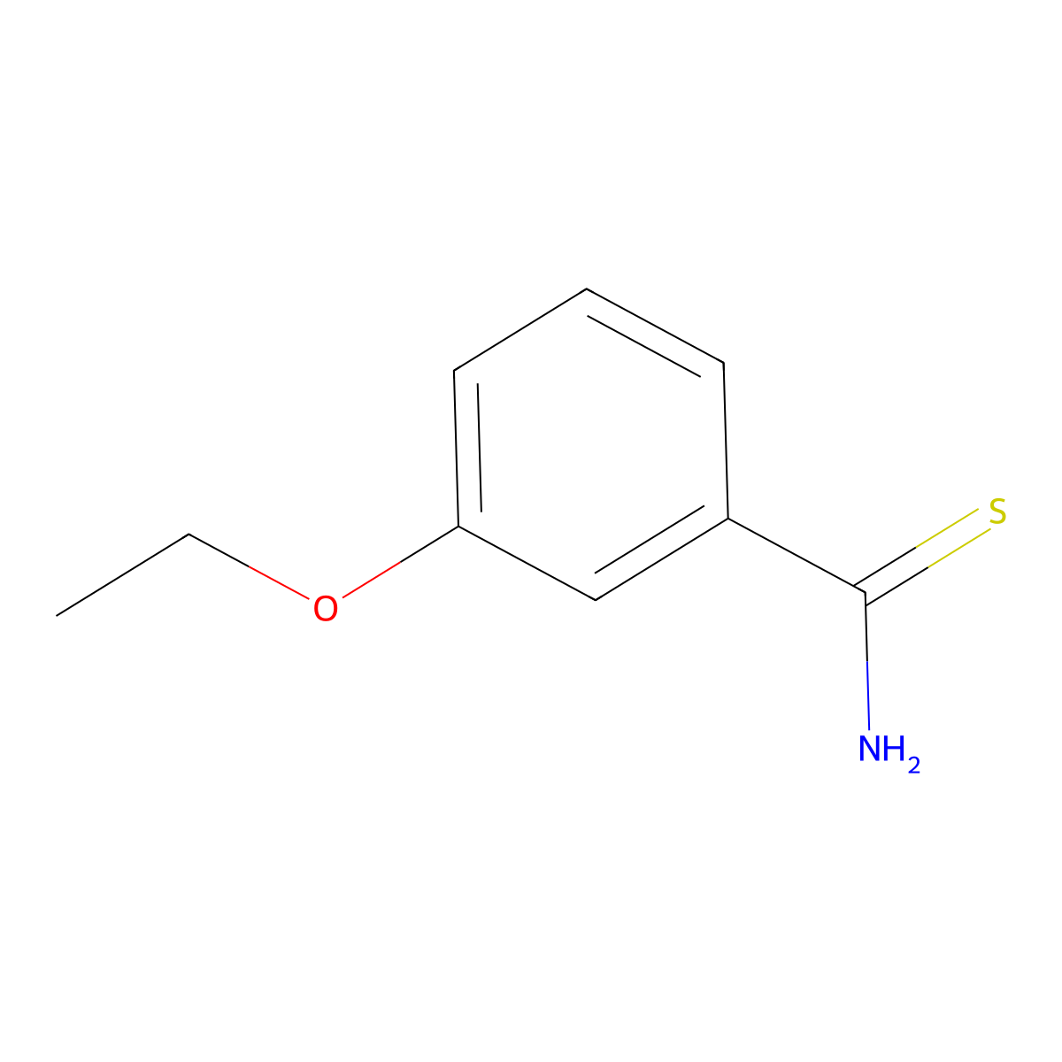 3-Ethoxybenzene-1-carbothioamide molecular structure, CAS 747411-11-6