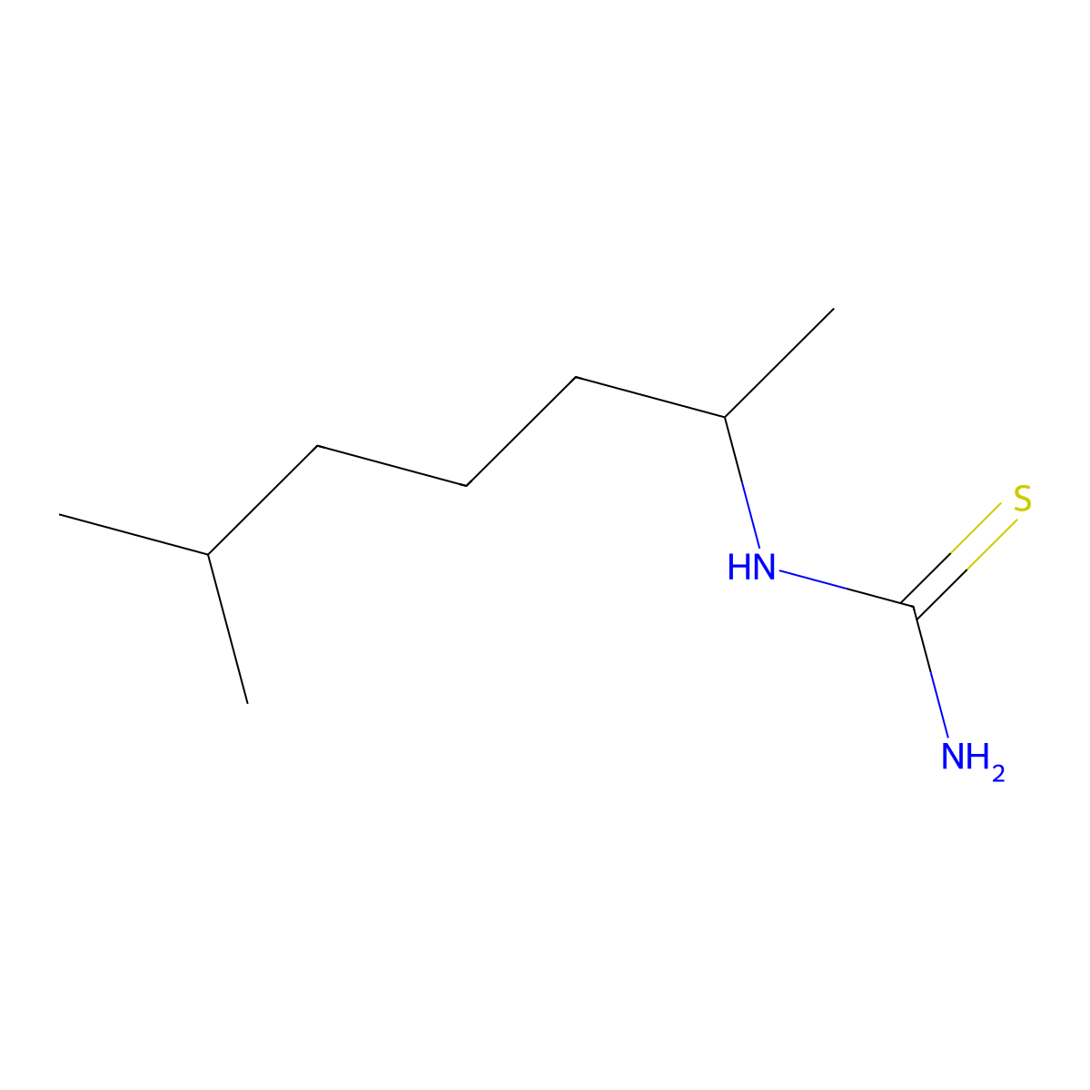 (6-Methylheptan-2-yl)thiourea molecular structure, CAS 747411-48-9