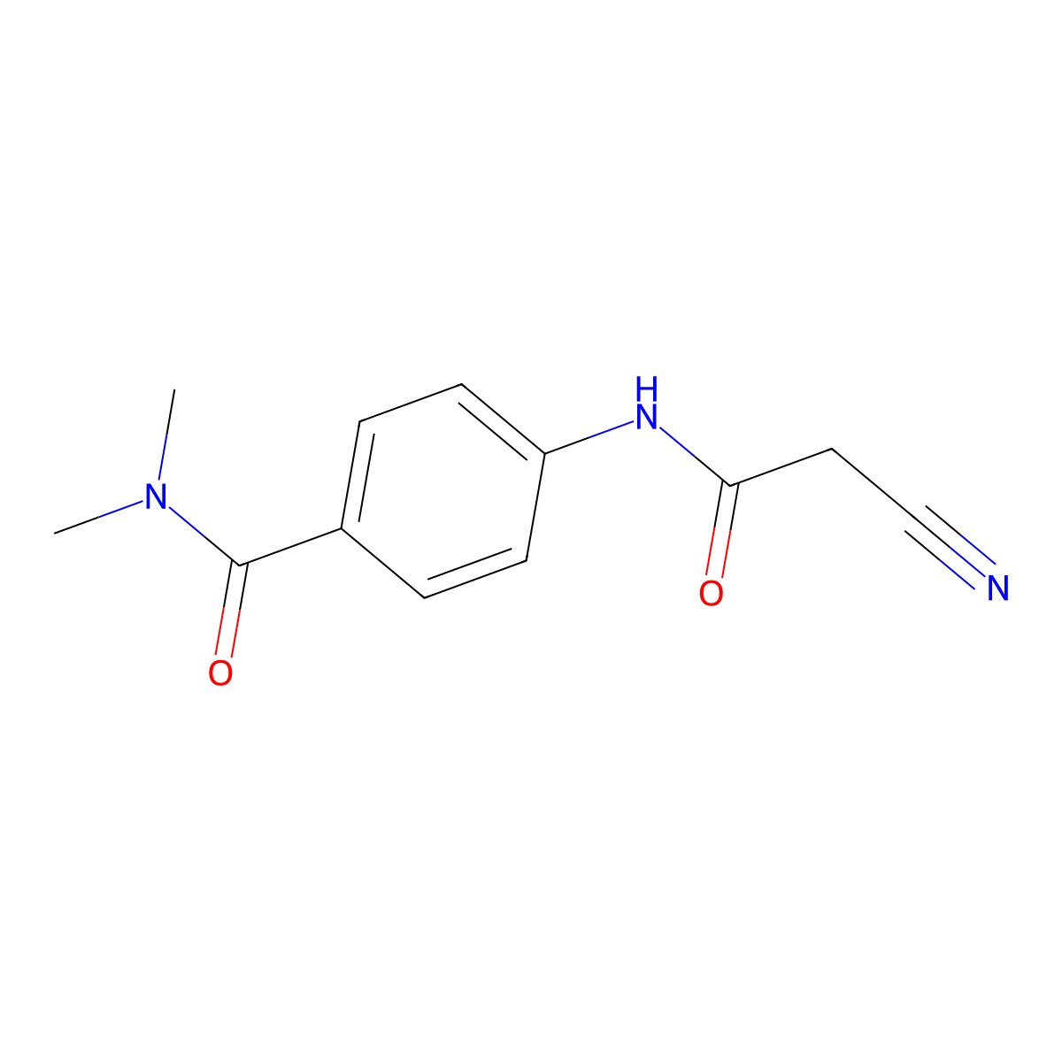 4-(2-cyanoacetamido)-N,N-dimethylbenzamide molecular structure, CAS 747411-53-6
