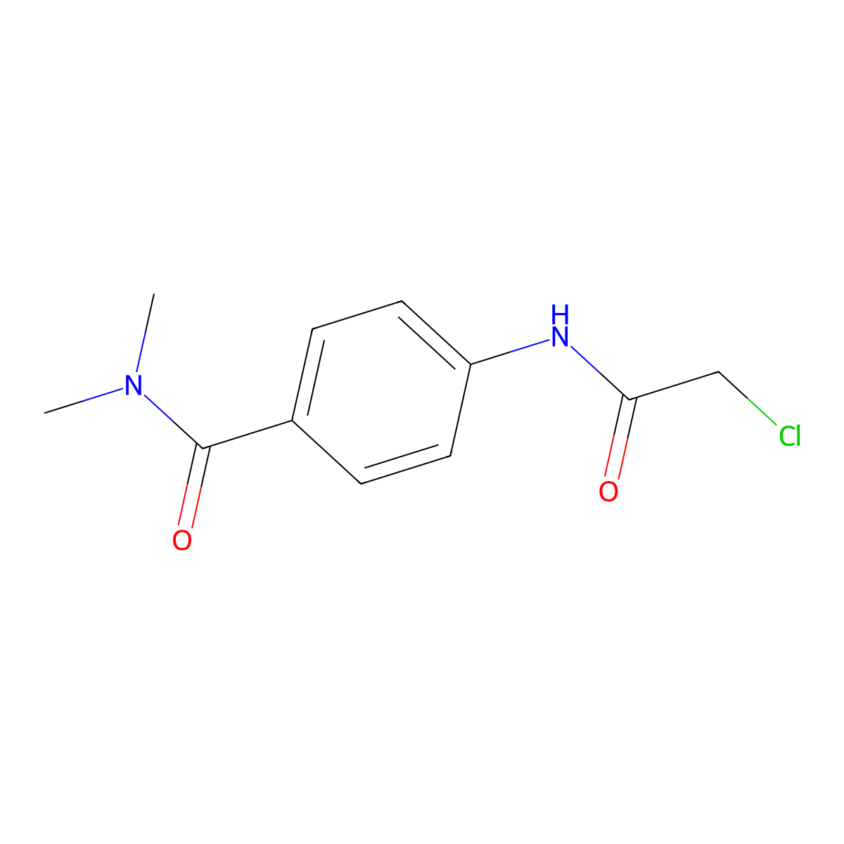 4-(2-chloroacetamido)-N,N-dimethylbenzamide molecular structure, CAS 747411-56-9