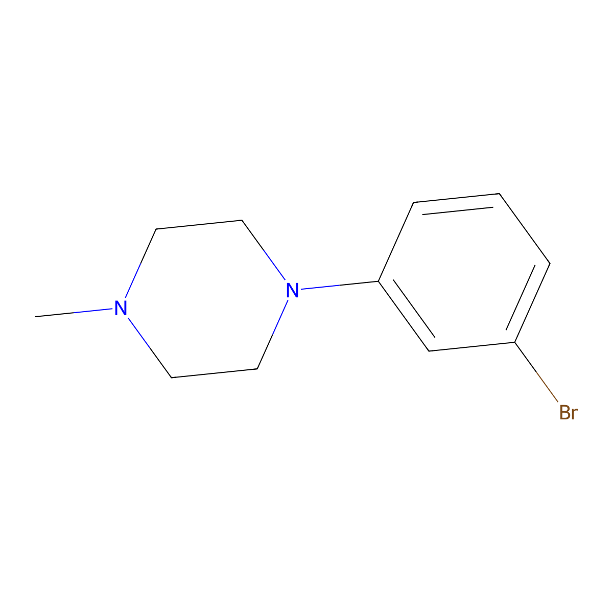 1-(3-Bromophenyl)-4-methylpiperazine molecular structure, CAS 747413-17-8