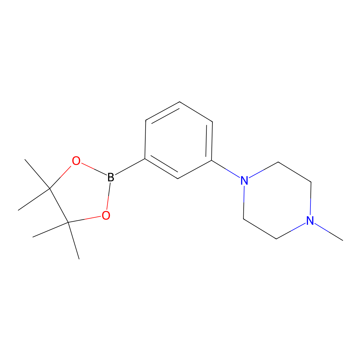 1-Methyl-4-(3-(4,4,5,5-tetramethyl-1,3,2-dioxaborolan-2-YL)phenyl)piperazine molecular structure, CAS 747413-18-9