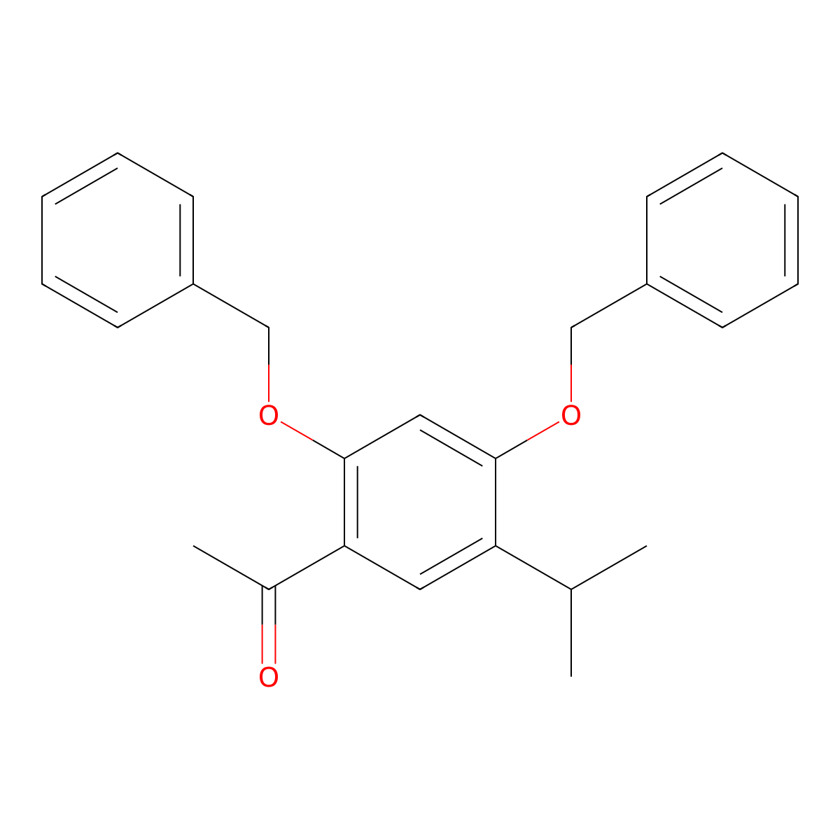 1-(2,4-Bis(benzyloxy)-5-isopropylphenyl)ethanone molecular structure, CAS 747414-18-2