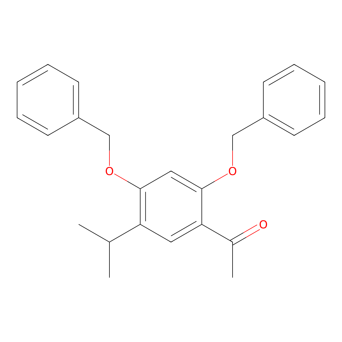 1-(2,4-Bis(benzyloxy)-5-isopropylphenyl)ethanone molecular structure, CAS 747414-18-2