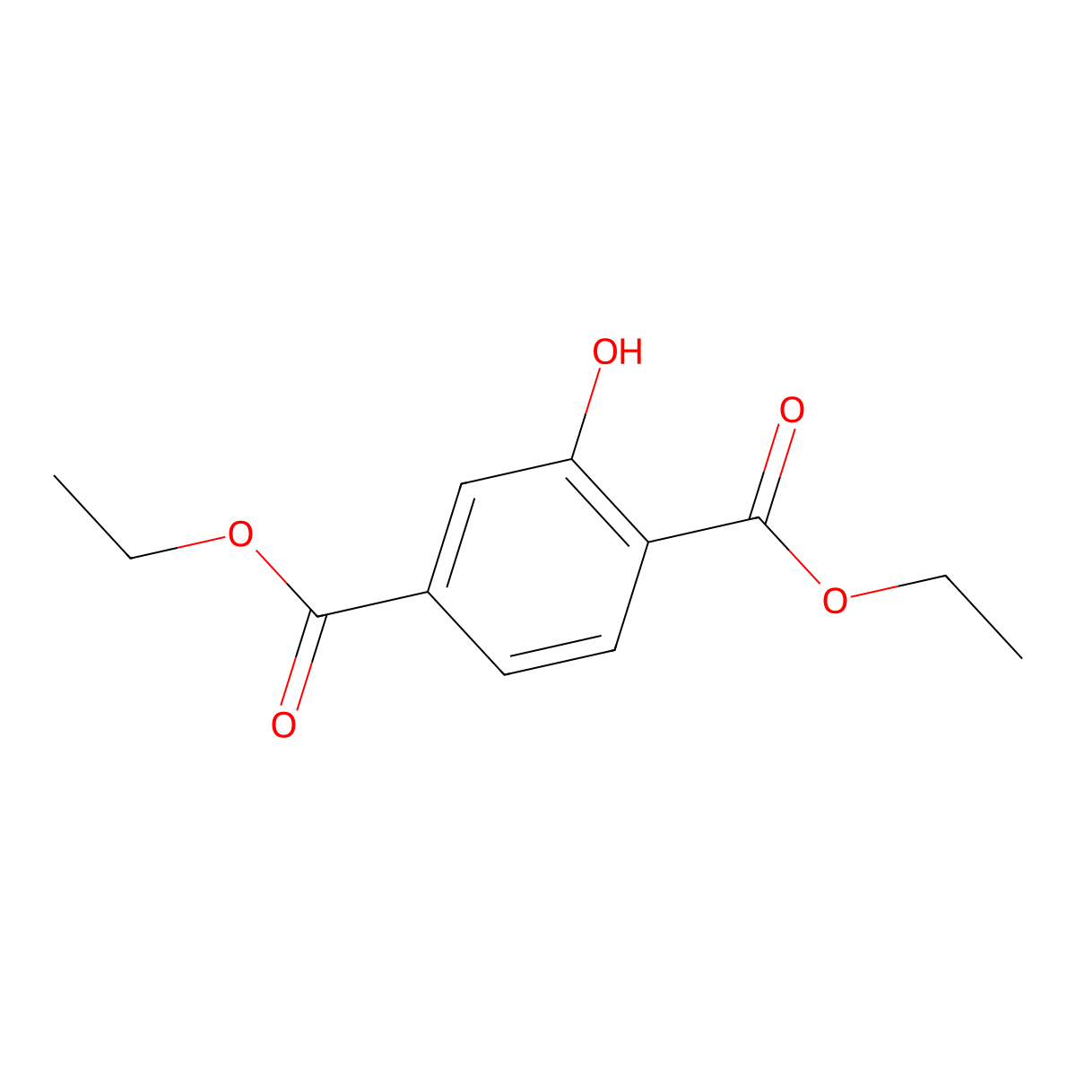 Diethyl 2-hydroxybenzene-1,4-dicarboxylate molecular structure, CAS 74744-72-2