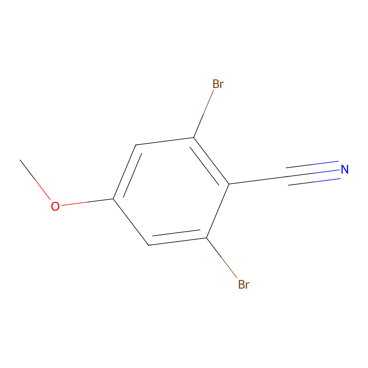 2,6-Dibromo-4-methoxybenzonitrile molecular structure, CAS 74746-06-8