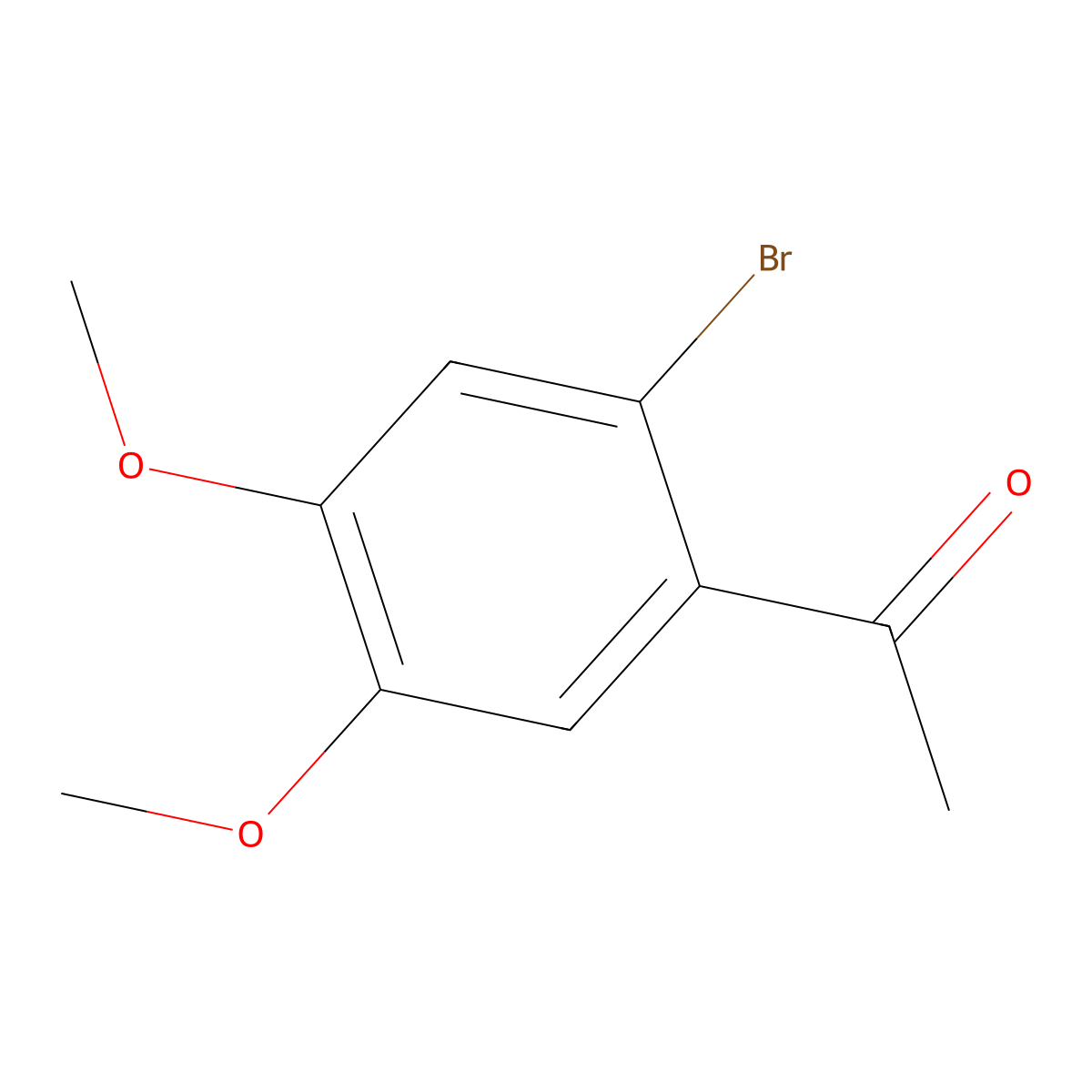 1-(2-Bromo-4,5-dimethoxyphenyl)ethanone molecular structure, CAS 74746-10-4