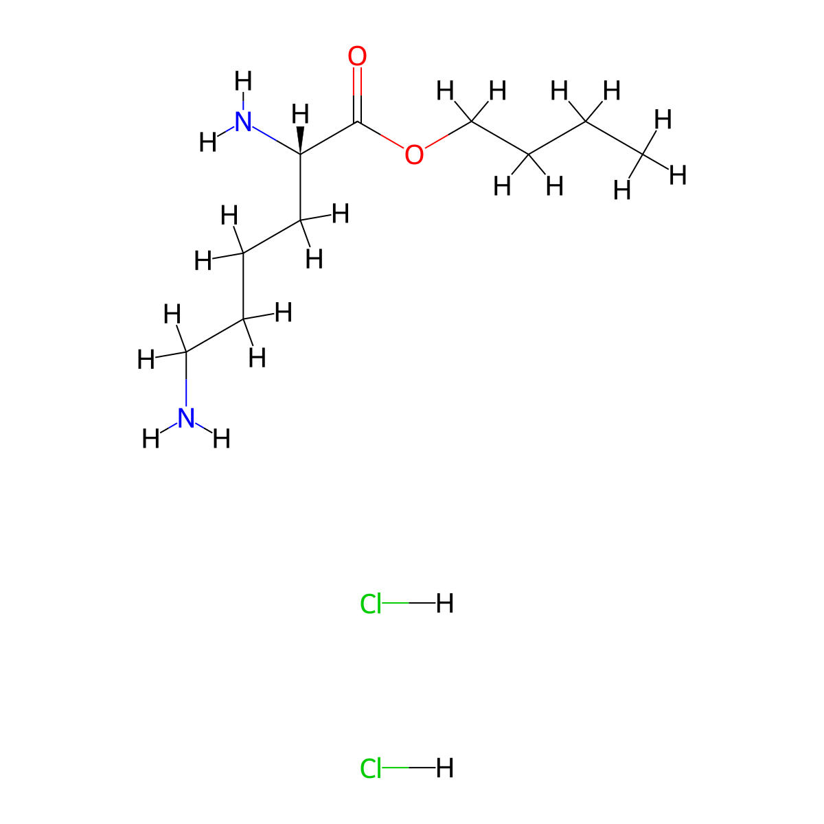 butyl L-lysinate dihydrochloride molecular structure, CAS 74748-14-4