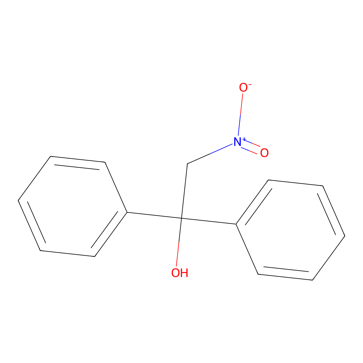2-Nitro-1,1-diphenylethanol molecular structure, CAS 7475-15-2