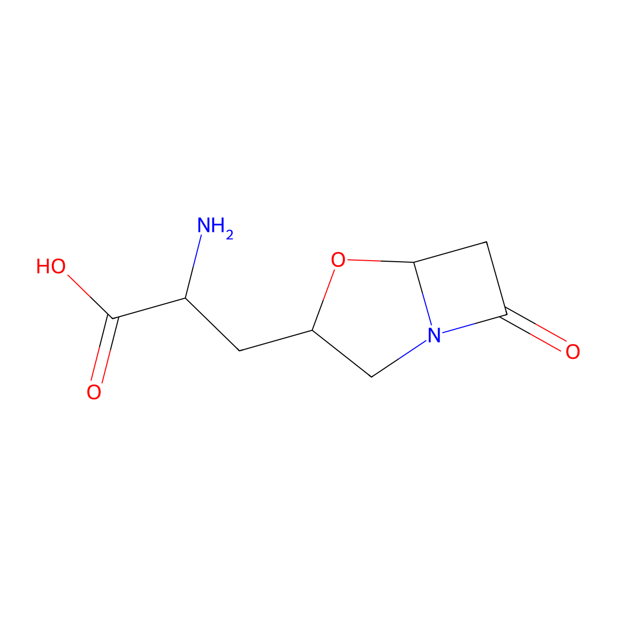 3-(7-Oxo-1-aza-4-oxabicyclo(3.2.0)hept-3-yl)alanine molecular structure, CAS 74758-63-7