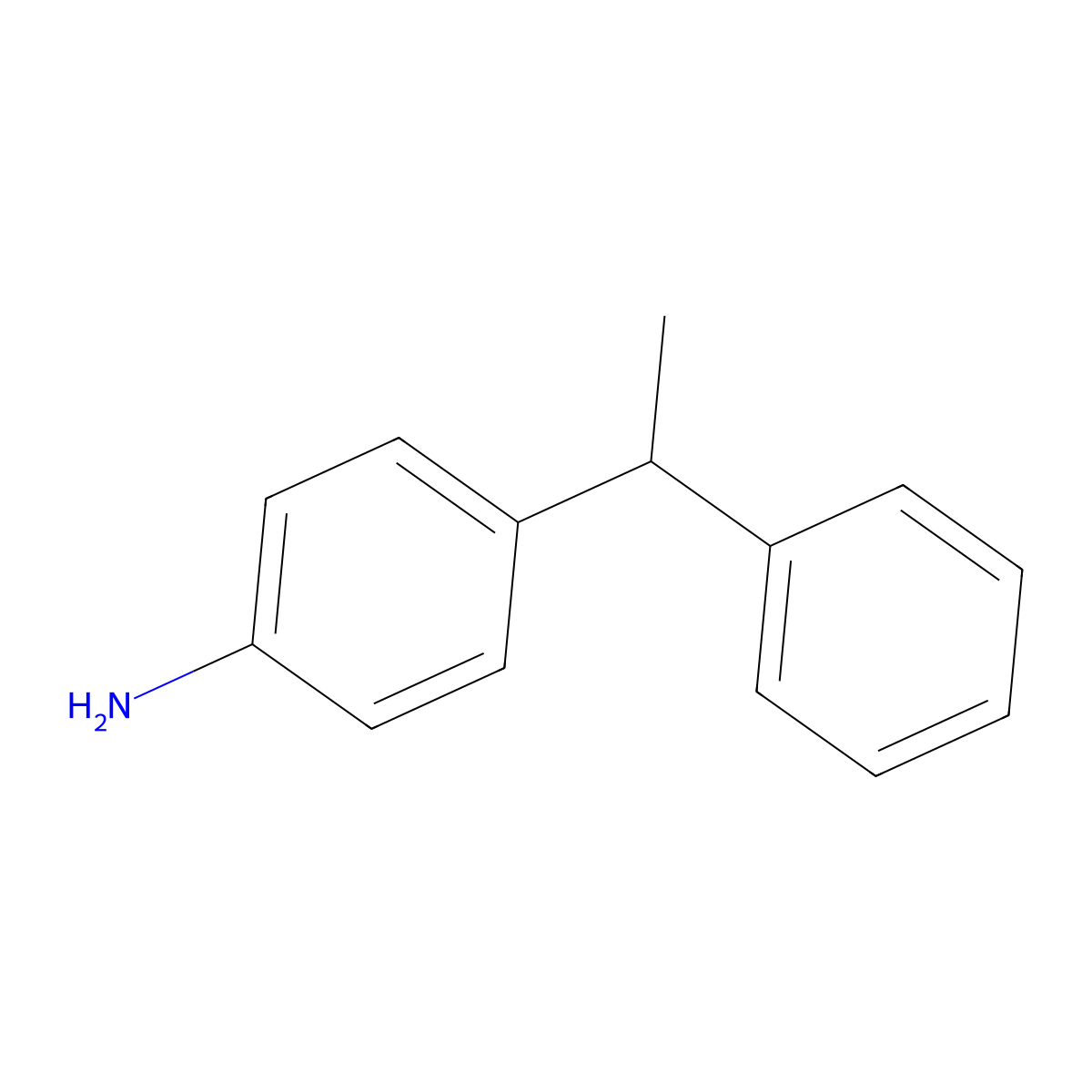 4-(1-Phenylethyl)aniline molecular structure, CAS 7476-71-3