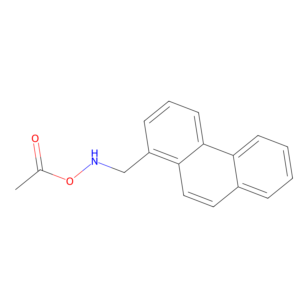 (Phenanthren-1-ylmethylamino) acetate molecular structure, CAS 7476-86-0