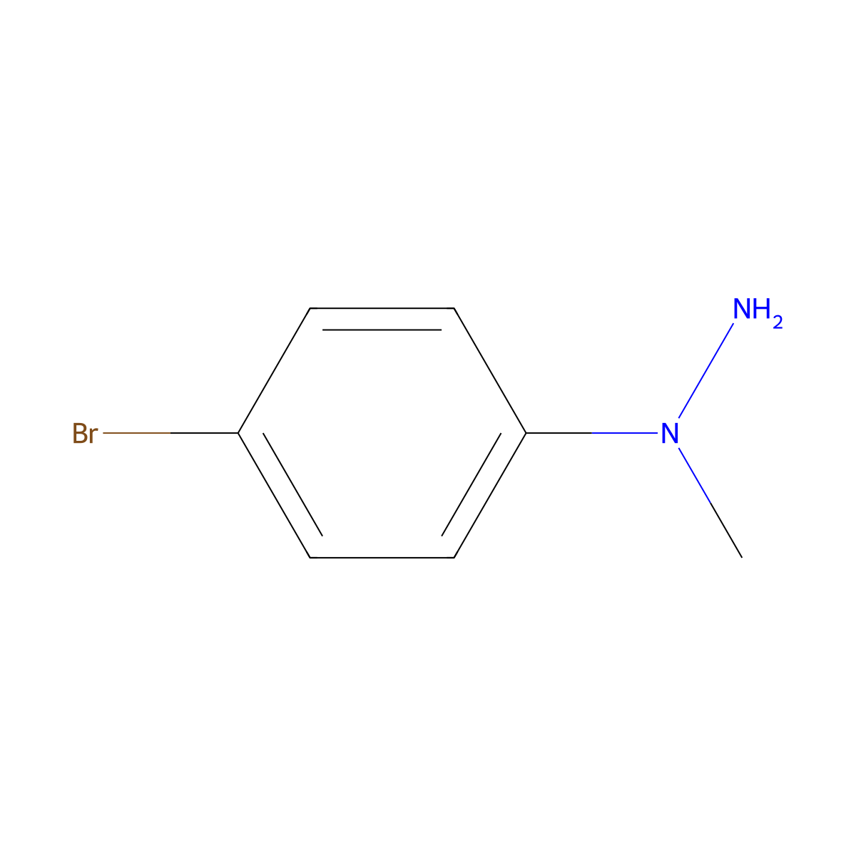 1-(4-Bromophenyl)-1-methylhydrazine molecular structure, CAS 74763-71-6