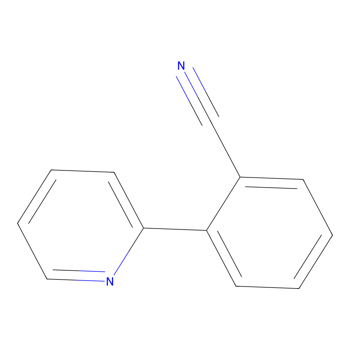 2-(Pyridin-2-yl)benzonitrile molecular structure, CAS 74764-51-5
