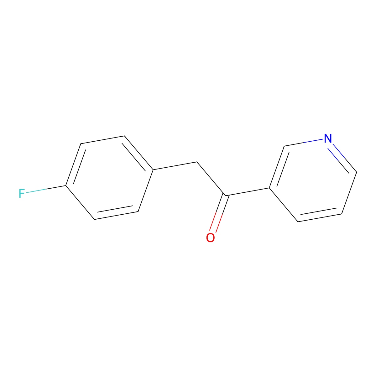 2-(4-Fluorophenyl)-1-(3-pyridinyl)-ethanone molecular structure, CAS 74767-71-8