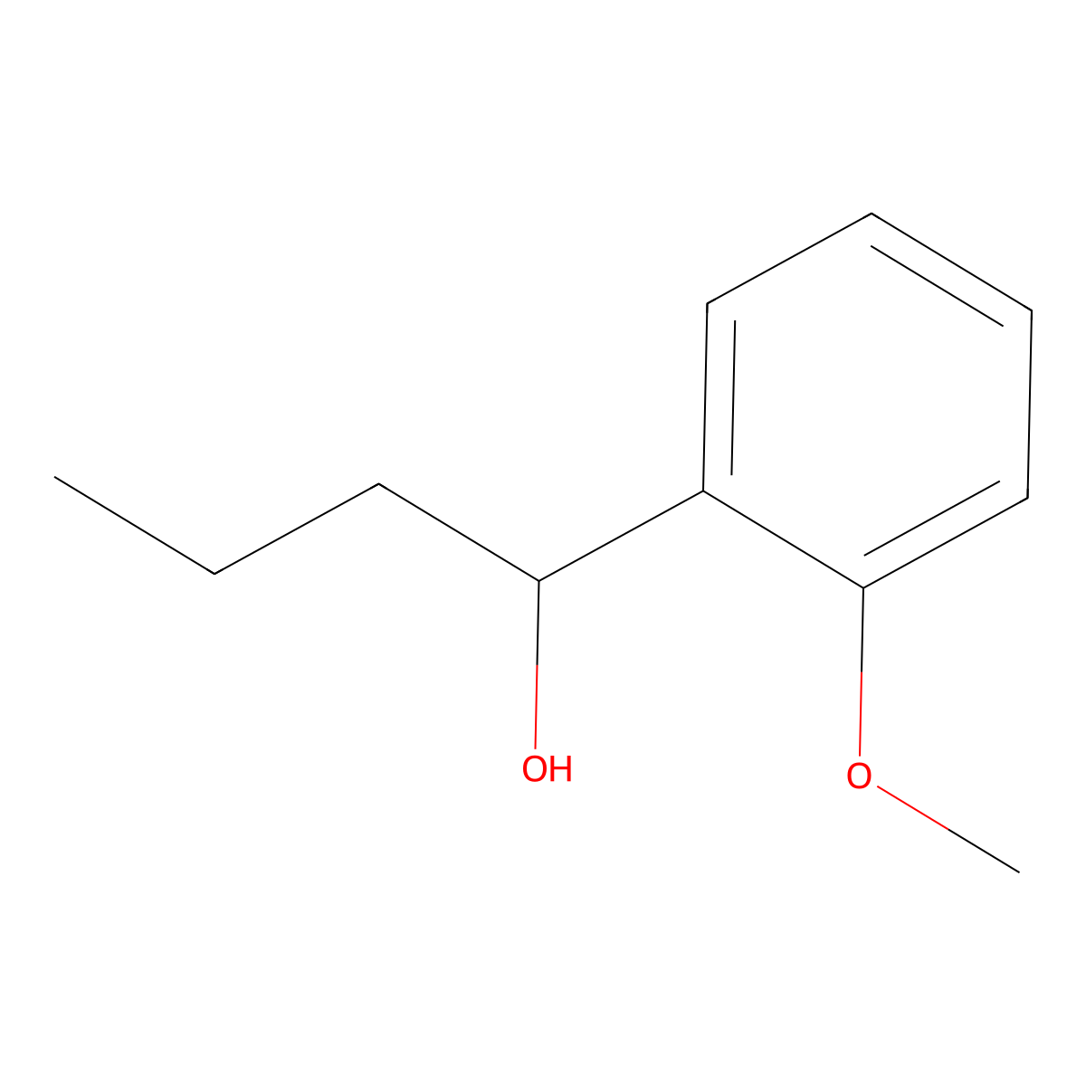 1-(2-Methoxyphenyl)butan-1-ol molecular structure, CAS 7477-03-4